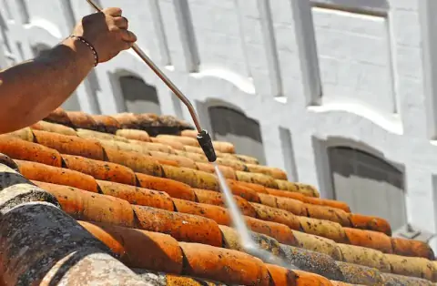 Démoussage de toiture à Larra